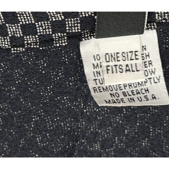 DRESS TO KILL Jane Mohr OS Navy Checkerboard Asymmetric Shirt Top Tunic - Picture 3 of 10